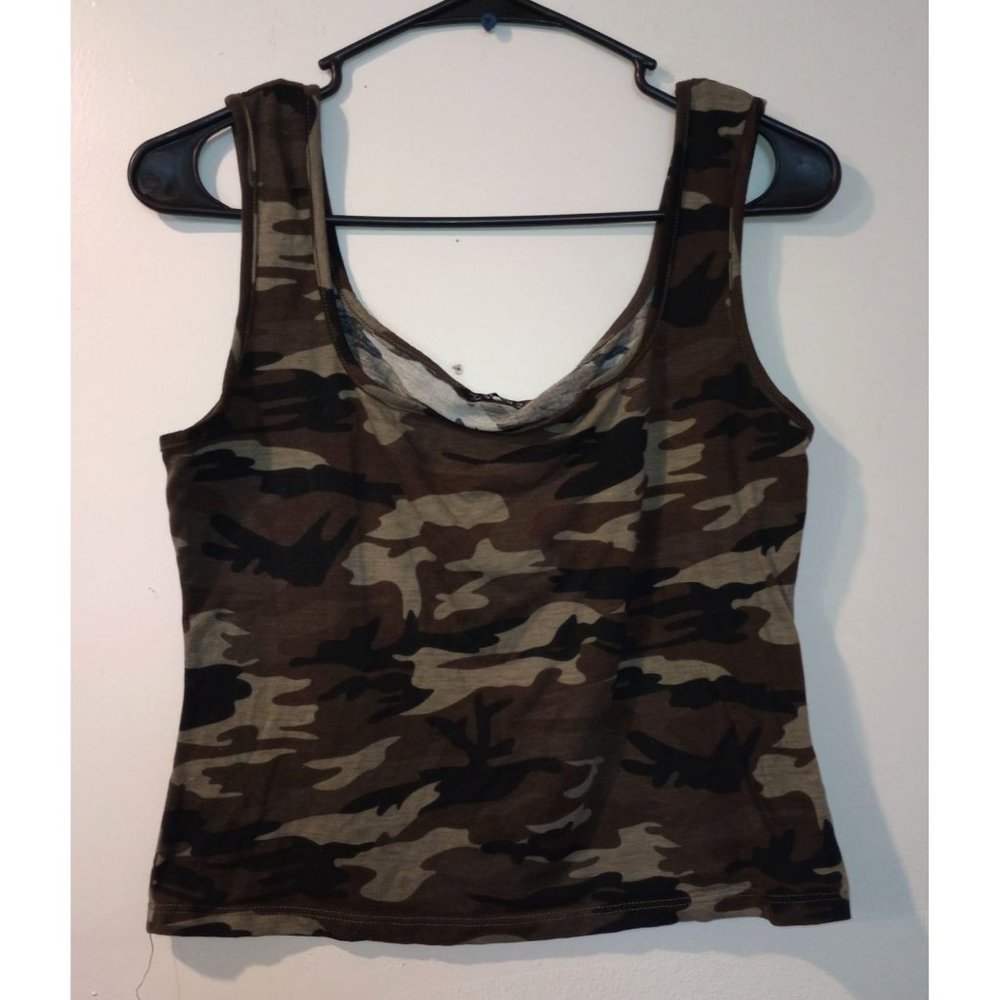 Shein Army Camo Tank Crop Top